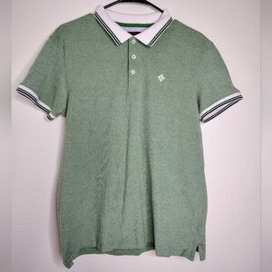Porto Sur Mens Collared Classic Green Polo Shirt Sz M Cotton Blend